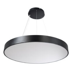 Alternative view of GLOBOSTAR® BURTON 61204 Μοντέρνο Κρεμαστό Φωτιστικό Οροφής LED 100W 11020lm 120° AC 220-240V IP20 Ρυθμιζόμενο Λευκό CCT με Χειριστήριο από 2700K έως 6000K Dimmable - Lumileds SMD Chip - Μαύρο Ματ - Μ80 x Π80 x Υ8cm - 3 Χρόνια Εγγύηση