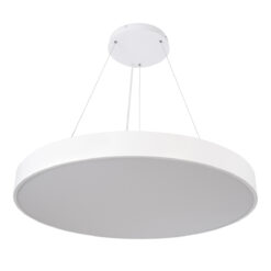 Alternative view of GLOBOSTAR® BURTON 61205 Μοντέρνο Κρεμαστό Φωτιστικό Οροφής LED 100W 11020lm 120° AC 220-240V IP20 Ρυθμιζόμενο Λευκό CCT με Χειριστήριο από 2700K έως 6000K Dimmable - Lumileds SMD Chip - Λευκό Ματ - Μ80 x Π80 x Υ8cm - 3 Χρόνια Εγγύηση