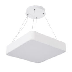Alternative view of GLOBOSTAR® KAMALA 61207 Μοντέρνο Κρεμαστό Φωτιστικό Οροφής LED 67W 7370lm 120° AC 220-240V IP20 Ρυθμιζόμενο Λευκό CCT με Χειριστήριο από 2700K έως 6000K Dimmable - Lumileds SMD Chip - Λευκό Ματ - Μ40 x Π40 x Υ8cm - 3 Χρόνια Εγγύηση