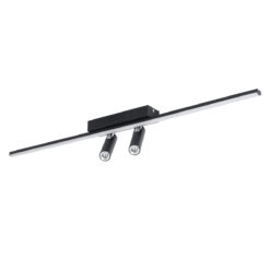 Alternative view of GLOBOSTAR® BARETTI 61226 Μοντέρνο Φωτιστικό Οροφής LED 24W 2688lm 160° & 45° AC 220-240V IP20 Ρυθμιζόμενο Λευκό CCT με On/Off 2700K/4500K/6000K - Lumileds SMD Chip - Μαύρο Ματ - Μ80 x Π5 x Υ15cm - 3 Χρόνια Εγγύηση