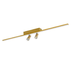Alternative view of GLOBOSTAR® BARETTI 61228 Μοντέρνο Φωτιστικό Οροφής LED 24W 2688lm 160° & 45° AC 220-240V IP20 Ρυθμιζόμενο Λευκό CCT με On/Off 2700K/4500K/6000K - Lumileds SMD Chip - Χρυσό - Μ80 x Π5 x Υ15cm - 3 Χρόνια Εγγύηση