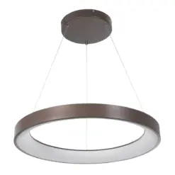 Alternative view of GLOBOSTAR® SALEM 61248 Μοντέρνο Κρεμαστό Φωτιστικό Οροφής LED 105W 12075lm 120° AC 220-240V IP20 Ρυθμιζόμενο Λευκό CCT με Χειριστήριο από 2700K έως 6000K Dimmable - Lumileds SMD Chip - Καφέ Ματ - Μ60 x Π60 x Υ6cm - 3 Χρόνια Εγγύηση