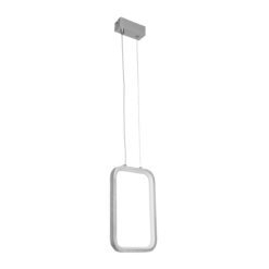 GLOBOSTAR® DEROBA 61300 Μοντέρνο Κρεμαστό Φωτιστικό Οροφής LED 12W 1320lm 360° AC 220-240V IP20 Ρυθμιζόμενο Λευκό CCT με On/Off 2700K/4500K/6000K – Lumileds SMD Chip – Νίκελ Βούρτσας – Μ16 x Π1.6 x Υ25.5cm – 3 Χρόνια Εγγύηση