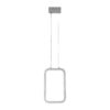 GLOBOSTAR® DEROBA 61300 Μοντέρνο Κρεμαστό Φωτιστικό Οροφής LED 12W 1320lm 360° AC 220-240V IP20 Ρυθμιζόμενο Λευκό CCT με On/Off 2700K/4500K/6000K – Lumileds SMD Chip – Νίκελ Βούρτσας – Μ16 x Π1.6 x Υ25.5cm – 3 Χρόνια Εγγύηση