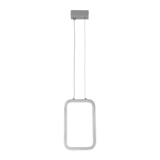 GLOBOSTAR® DEROBA 61300 Μοντέρνο Κρεμαστό Φωτιστικό Οροφής LED 12W 1320lm 360° AC 220-240V IP20 Ρυθμιζόμενο Λευκό CCT με On/Off 2700K/4500K/6000K – Lumileds SMD Chip – Νίκελ Βούρτσας – Μ16 x Π1.6 x Υ25.5cm – 3 Χρόνια Εγγύηση