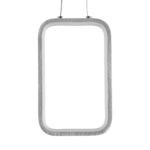 GLOBOSTAR® DEROBA 61300 Μοντέρνο Κρεμαστό Φωτιστικό Οροφής LED 12W 1320lm 360° AC 220-240V IP20 Ρυθμιζόμενο Λευκό CCT με On/Off 2700K/4500K/6000K – Lumileds SMD Chip – Νίκελ Βούρτσας – Μ16 x Π1.6 x Υ25.5cm – 3 Χρόνια Εγγύηση