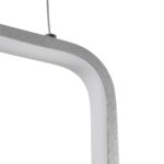 GLOBOSTAR® DEROBA 61300 Μοντέρνο Κρεμαστό Φωτιστικό Οροφής LED 12W 1320lm 360° AC 220-240V IP20 Ρυθμιζόμενο Λευκό CCT με On/Off 2700K/4500K/6000K – Lumileds SMD Chip – Νίκελ Βούρτσας – Μ16 x Π1.6 x Υ25.5cm – 3 Χρόνια Εγγύηση