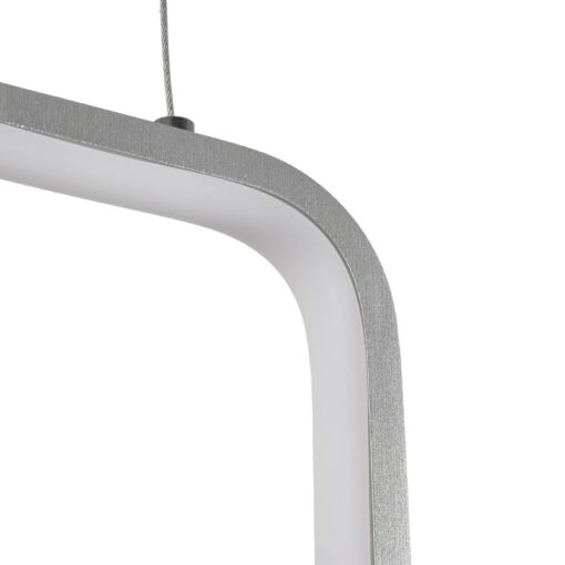 GLOBOSTAR® DEROBA 61300 Μοντέρνο Κρεμαστό Φωτιστικό Οροφής LED 12W 1320lm 360° AC 220-240V IP20 Ρυθμιζόμενο Λευκό CCT με On/Off 2700K/4500K/6000K – Lumileds SMD Chip – Νίκελ Βούρτσας – Μ16 x Π1.6 x Υ25.5cm – 3 Χρόνια Εγγύηση