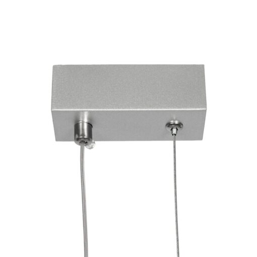 GLOBOSTAR® DEROBA 61300 Μοντέρνο Κρεμαστό Φωτιστικό Οροφής LED 12W 1320lm 360° AC 220-240V IP20 Ρυθμιζόμενο Λευκό CCT με On/Off 2700K/4500K/6000K – Lumileds SMD Chip – Νίκελ Βούρτσας – Μ16 x Π1.6 x Υ25.5cm – 3 Χρόνια Εγγύηση