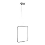 GLOBOSTAR® NEROBA 61304 Μοντέρνο Κρεμαστό Φωτιστικό Οροφής LED 18W 1980lm 360° AC 220-240V IP20 Ρυθμιζόμενο Λευκό CCT με On/Off 2700K/4500K/6000K – Lumileds SMD Chip – Νίκελ Βούρτσας – Μ29 x Π2 x Υ36cm – 3 Χρόνια Εγγύηση