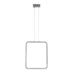 GLOBOSTAR® NEROBA 61304 Μοντέρνο Κρεμαστό Φωτιστικό Οροφής LED 18W 1980lm 360° AC 220-240V IP20 Ρυθμιζόμενο Λευκό CCT με On/Off 2700K/4500K/6000K – Lumileds SMD Chip – Νίκελ Βούρτσας – Μ29 x Π2 x Υ36cm – 3 Χρόνια Εγγύηση