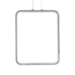 GLOBOSTAR® NEROBA 61304 Μοντέρνο Κρεμαστό Φωτιστικό Οροφής LED 18W 1980lm 360° AC 220-240V IP20 Ρυθμιζόμενο Λευκό CCT με On/Off 2700K/4500K/6000K – Lumileds SMD Chip – Νίκελ Βούρτσας – Μ29 x Π2 x Υ36cm – 3 Χρόνια Εγγύηση