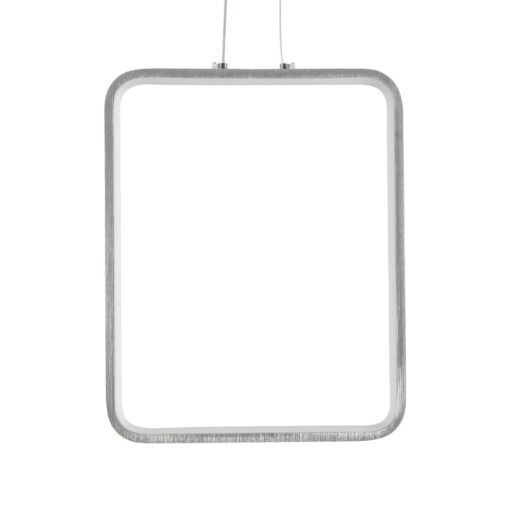 GLOBOSTAR® NEROBA 61304 Μοντέρνο Κρεμαστό Φωτιστικό Οροφής LED 18W 1980lm 360° AC 220-240V IP20 Ρυθμιζόμενο Λευκό CCT με On/Off 2700K/4500K/6000K – Lumileds SMD Chip – Νίκελ Βούρτσας – Μ29 x Π2 x Υ36cm – 3 Χρόνια Εγγύηση