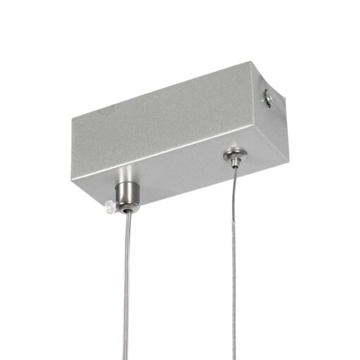GLOBOSTAR® NEROBA 61304 Μοντέρνο Κρεμαστό Φωτιστικό Οροφής LED 18W 1980lm 360° AC 220-240V IP20 Ρυθμιζόμενο Λευκό CCT με On/Off 2700K/4500K/6000K – Lumileds SMD Chip – Νίκελ Βούρτσας – Μ29 x Π2 x Υ36cm – 3 Χρόνια Εγγύηση