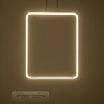 GLOBOSTAR® NEROBA 61304 Μοντέρνο Κρεμαστό Φωτιστικό Οροφής LED 18W 1980lm 360° AC 220-240V IP20 Ρυθμιζόμενο Λευκό CCT με On/Off 2700K/4500K/6000K – Lumileds SMD Chip – Νίκελ Βούρτσας – Μ29 x Π2 x Υ36cm – 3 Χρόνια Εγγύηση