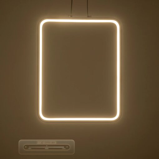 GLOBOSTAR® NEROBA 61304 Μοντέρνο Κρεμαστό Φωτιστικό Οροφής LED 18W 1980lm 360° AC 220-240V IP20 Ρυθμιζόμενο Λευκό CCT με On/Off 2700K/4500K/6000K – Lumileds SMD Chip – Νίκελ Βούρτσας – Μ29 x Π2 x Υ36cm – 3 Χρόνια Εγγύηση