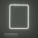 GLOBOSTAR® NEROBA 61304 Μοντέρνο Κρεμαστό Φωτιστικό Οροφής LED 18W 1980lm 360° AC 220-240V IP20 Ρυθμιζόμενο Λευκό CCT με On/Off 2700K/4500K/6000K – Lumileds SMD Chip – Νίκελ Βούρτσας – Μ29 x Π2 x Υ36cm – 3 Χρόνια Εγγύηση