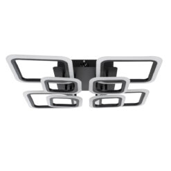Alternative view of GLOBOSTAR® ROYAL-S 61325 Μοντέρνο Φωτιστικό Οροφής LED 135W 16200lm 360° AC 220-240V IP20 Ρυθμιζόμενο Λευκό CCT με Χειριστήριο από 2700K έως 6000K Dimmable - Lumileds SMD Chip - Μαύρο Ματ - Μ58.5 x Π58.5 x Υ12cm - 3 Χρόνια Εγγύηση