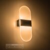 GLOBOSTAR® RARE 61337 Μοντέρνο Φωτιστικό Τοίχου – Απλίκα LED 5W 600lm 180° AC 220-240V IP20 Ρυθμιζόμενο Λευκό CCT με On/Off 2700K/4500K/6000K – Lumileds SMD Chip – Μαύρο Ματ – Μ10 x Π4 x Υ27cm – 3 Χρόνια Εγγύηση