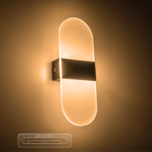 GLOBOSTAR® RARE 61337 Μοντέρνο Φωτιστικό Τοίχου – Απλίκα LED 5W 600lm 180° AC 220-240V IP20 Ρυθμιζόμενο Λευκό CCT με On/Off 2700K/4500K/6000K – Lumileds SMD Chip – Μαύρο Ματ – Μ10 x Π4 x Υ27cm – 3 Χρόνια Εγγύηση