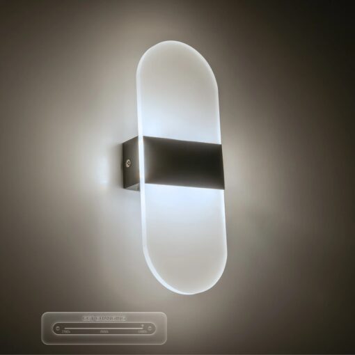 GLOBOSTAR® RARE 61337 Μοντέρνο Φωτιστικό Τοίχου – Απλίκα LED 5W 600lm 180° AC 220-240V IP20 Ρυθμιζόμενο Λευκό CCT με On/Off 2700K/4500K/6000K – Lumileds SMD Chip – Μαύρο Ματ – Μ10 x Π4 x Υ27cm – 3 Χρόνια Εγγύηση