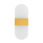 GLOBOSTAR® RARE 61338 Μοντέρνο Φωτιστικό Τοίχου – Απλίκα LED 5W 600lm 180° AC 220-240V IP20 Ρυθμιζόμενο Λευκό CCT με On/Off 2700K/4500K/6000K – Lumileds SMD Chip – Χρυσό Βούρτσας – Μ10 x Π4 x Υ27cm – 3 Χρόνια Εγγύηση