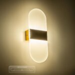 GLOBOSTAR® RARE 61338 Μοντέρνο Φωτιστικό Τοίχου – Απλίκα LED 5W 600lm 180° AC 220-240V IP20 Ρυθμιζόμενο Λευκό CCT με On/Off 2700K/4500K/6000K – Lumileds SMD Chip – Χρυσό Βούρτσας – Μ10 x Π4 x Υ27cm – 3 Χρόνια Εγγύηση