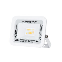 Alternative view of GLOBOSTAR® ATLAS 61409 Προβολέας LED 20W 2300lm 120° AC 220-240V Αδιάβροχο IP67 Θερμό Λευκό 2700K - Lumileds SMD Chip - TÜV Rheinland Certified - Λευκό Ματ - Μ12 x Π2.5 x Υ9.5cm - 5 Χρόνια Εγγύηση