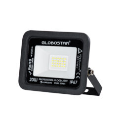 Alternative view of GLOBOSTAR® ATLAS 61410 Προβολέας LED 20W 2500lm 120° AC 220-240V Αδιάβροχο IP67 Ψυχρό Λευκό 6000K - Lumileds SMD Chip - TÜV Rheinland Certified - Μαύρο Ματ - Μ12 x Π2.5 x Υ9.5cm - 5 Χρόνια Εγγύηση