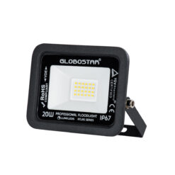Alternative view of GLOBOSTAR® ATLAS 61411 Προβολέας LED 20W 2400lm 120° AC 220-240V Αδιάβροχο IP67 Φυσικό Λευκό 4500K - Lumileds SMD Chip - TÜV Rheinland Certified - Μαύρο Ματ - Μ12 x Π2.5 x Υ9.5cm - 5 Χρόνια Εγγύηση