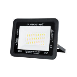 Alternative view of GLOBOSTAR® ATLAS 61424 Προβολέας LED 50W 5750lm 120° AC 220-240V Αδιάβροχο IP67 Θερμό Λευκό 2700K - Lumileds SMD Chip - TÜV Rheinland Certified - Μαύρο Ματ - Μ21 x Π3.5 x Υ16cm - 5 Χρόνια Εγγύηση