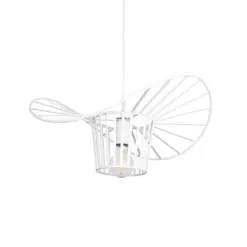 GLOBOSTAR® LUMINOVA 61463 Μοντέρνο Κρεμαστό Φωτιστικό Οροφής με Ντουί 1 x E27 AC 220-240V IP20 - Λευκό - Μ40 x Π40 x Υ20cm
