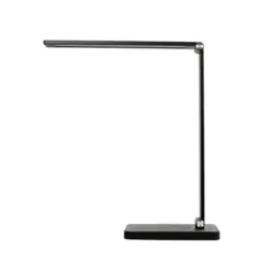 Alternative view of GLOBOSTAR® TEBLA 60481 Μοντέρνο Επιτραπέζιο Φωτιστικό Γραφείου LED 5W 500lm 120° AC 220-240V IP20 Ρυθμιζόμενο Λευκό CCT με Αφή 2700K/4500K/6000K Dimmable - Bridgelux SMD Chip - Μαύρο - Μ11 x Π31 x Υ52cm - 2 Χρόνια Εγγύηση