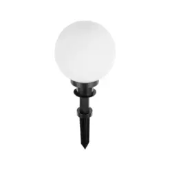 GLOBOSTAR® AGROS 61593 Φωτιστικό Κήπου / Καρφωτό με Ντουί 1 x E27 AC 220-240V Αδιάβροχο IP65 - Λευκό & Μάυρο - Μ20 x Π20 x Υ54cm