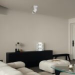 kelvo® SPOTA KLV-101-0135 Κινούμενο Φωτιστικό Σποτ Οροφής για Λάμπα MR16 με Ντουί GU10 AC 220-240V IP20 – Λευκό Ματ – Μ7 x Π6 x Υ14cm