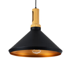 Alternative view of GLOBOSTAR® CALYPSO 01334-A Μοντέρνο Κρεμαστό Φωτιστικό Οροφής με Ντουί 1 x E27 AC 220-240V IP20 - Μαύρο & Μπρούτζινο - Μ36 x Π36 x Υ30cm