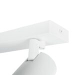 kelvo® SPOTA KLV-101-0137 Κινούμενο Φωτιστικό Σποτ Οροφής για 2 Λάμπες MR16 με Ντουί GU10 AC 220-240V IP20 – Λευκό Ματ – Μ30 x Π6 x Υ14.5cm