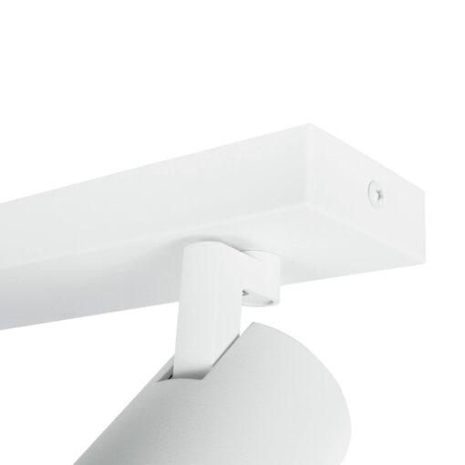 kelvo® SPOTA KLV-101-0137 Κινούμενο Φωτιστικό Σποτ Οροφής για 2 Λάμπες MR16 με Ντουί GU10 AC 220-240V IP20 – Λευκό Ματ – Μ30 x Π6 x Υ14.5cm