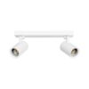 kelvo® SPOTA KLV-101-0137 Κινούμενο Φωτιστικό Σποτ Οροφής για 2 Λάμπες MR16 με Ντουί GU10 AC 220-240V IP20 – Λευκό Ματ – Μ30 x Π6 x Υ14.5cm