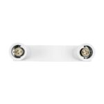 kelvo® SPOTA KLV-101-0137 Κινούμενο Φωτιστικό Σποτ Οροφής για 2 Λάμπες MR16 με Ντουί GU10 AC 220-240V IP20 – Λευκό Ματ – Μ30 x Π6 x Υ14.5cm