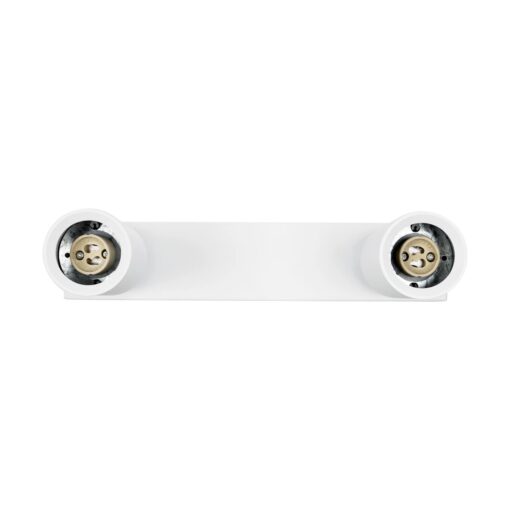 kelvo® SPOTA KLV-101-0137 Κινούμενο Φωτιστικό Σποτ Οροφής για 2 Λάμπες MR16 με Ντουί GU10 AC 220-240V IP20 – Λευκό Ματ – Μ30 x Π6 x Υ14.5cm