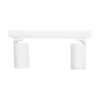 kelvo® SPOTA KLV-101-0137 Κινούμενο Φωτιστικό Σποτ Οροφής για 2 Λάμπες MR16 με Ντουί GU10 AC 220-240V IP20 – Λευκό Ματ – Μ30 x Π6 x Υ14.5cm