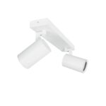 kelvo® SPOTA KLV-101-0137 Κινούμενο Φωτιστικό Σποτ Οροφής για 2 Λάμπες MR16 με Ντουί GU10 AC 220-240V IP20 – Λευκό Ματ – Μ30 x Π6 x Υ14.5cm