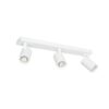 kelvo® SPOTA KLV-101-0139 Κινούμενο Φωτιστικό Σποτ Οροφής για 3 Λάμπες MR16 με Ντουί GU10 AC 220-240V IP20 – Λευκό Ματ – Μ48 x Π6.2 x Υ14cm