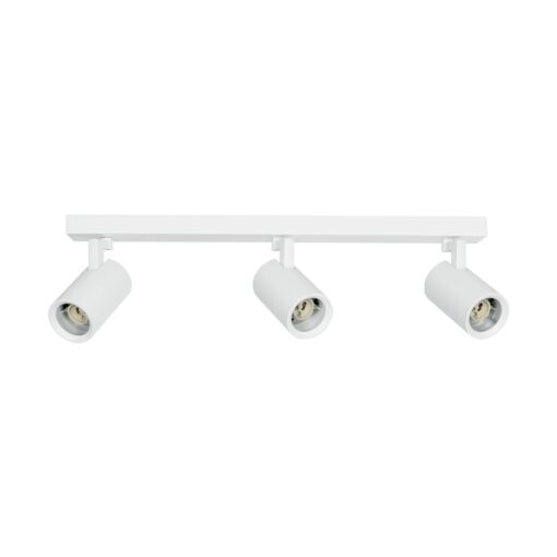 kelvo® SPOTA KLV-101-0139 Κινούμενο Φωτιστικό Σποτ Οροφής για 3 Λάμπες MR16 με Ντουί GU10 AC 220-240V IP20 – Λευκό Ματ – Μ48 x Π6.2 x Υ14cm