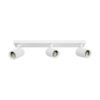 kelvo® SPOTA KLV-101-0139 Κινούμενο Φωτιστικό Σποτ Οροφής για 3 Λάμπες MR16 με Ντουί GU10 AC 220-240V IP20 – Λευκό Ματ – Μ48 x Π6.2 x Υ14cm