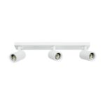 kelvo® SPOTA KLV-101-0139 Κινούμενο Φωτιστικό Σποτ Οροφής για 3 Λάμπες MR16 με Ντουί GU10 AC 220-240V IP20 – Λευκό Ματ – Μ48 x Π6.2 x Υ14cm