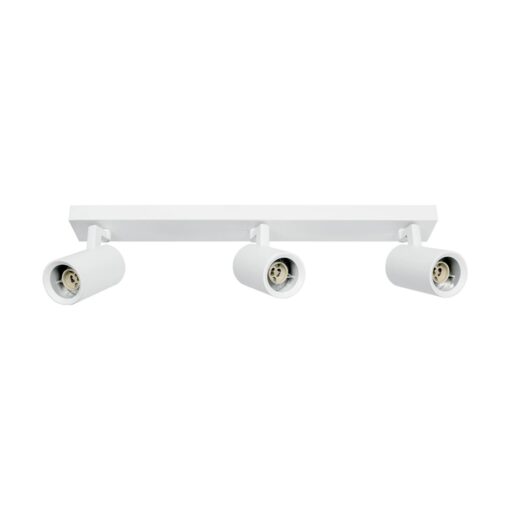 kelvo® SPOTA KLV-101-0139 Κινούμενο Φωτιστικό Σποτ Οροφής για 3 Λάμπες MR16 με Ντουί GU10 AC 220-240V IP20 – Λευκό Ματ – Μ48 x Π6.2 x Υ14cm