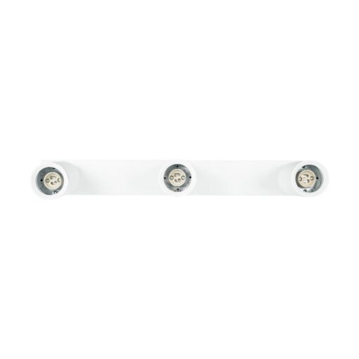 kelvo® SPOTA KLV-101-0139 Κινούμενο Φωτιστικό Σποτ Οροφής για 3 Λάμπες MR16 με Ντουί GU10 AC 220-240V IP20 – Λευκό Ματ – Μ48 x Π6.2 x Υ14cm