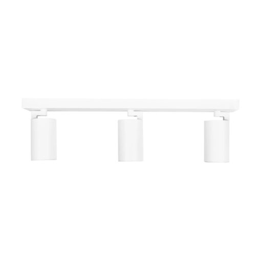 kelvo® SPOTA KLV-101-0139 Κινούμενο Φωτιστικό Σποτ Οροφής για 3 Λάμπες MR16 με Ντουί GU10 AC 220-240V IP20 – Λευκό Ματ – Μ48 x Π6.2 x Υ14cm